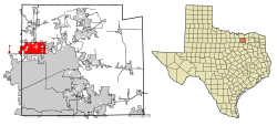 Collin County Texas Incorporated Areas Prosper highlighted